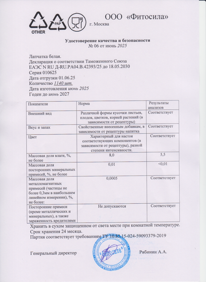 Паспорт №010625